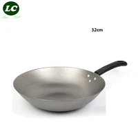 free shipping cast iron wok cooking pot no coating non stick work on induction cooker