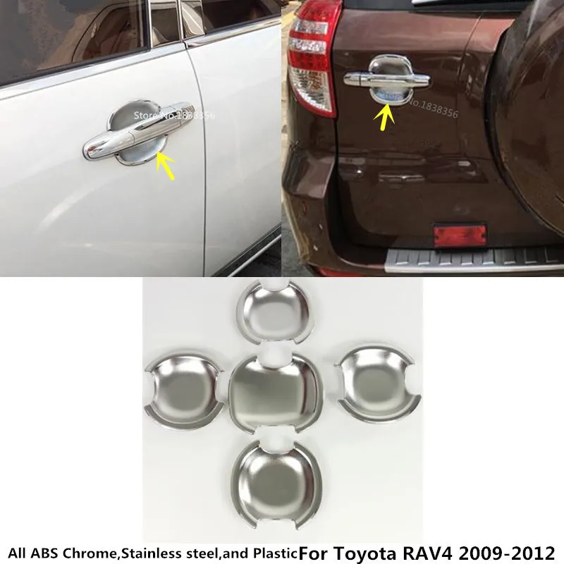 Высокое качество для Toyota RAV4 2009 2010 2011 2012 кузова автомобиля накладка ABS хромированные наружная, дверная чаша Лампы stick рамка 5 шт