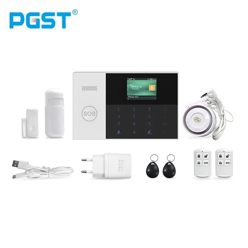 PGST 433 МГц SOS четырехдиапазонная беспроводная Wifi Gsm система домашней сигнализации