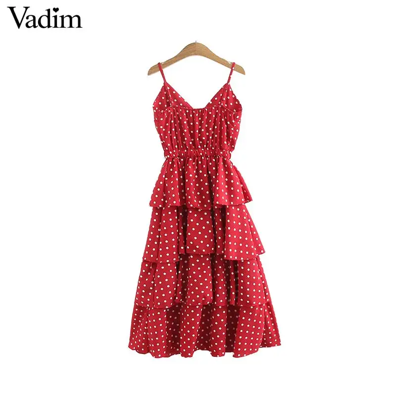 Вадим женщин в горошек платье с принтом для девочек v образным вырезом эластичной