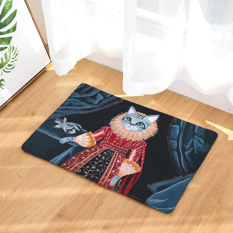 Новые Придверные коврики креативная личность с принтом кота для кухни ванной