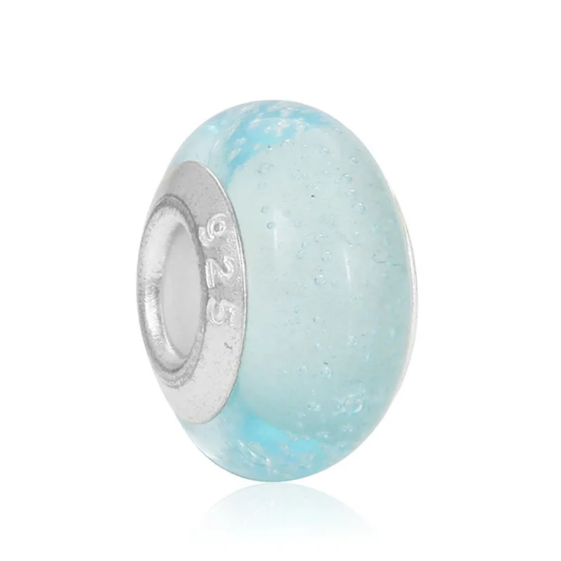 Bubble Murano Glass Beads European Charms Fits Original Bracelets &amp Bangles Effervescence Inside DIY Jewelry Making Hot 9 Colors |