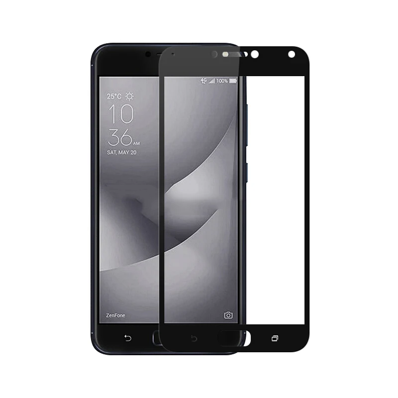 Black glass Черное/белое закаленное защитное стекло на для ASUS ZenFone 4 Max ZC554KL / стекло на асус зенфон 4 макс zc554kl zc520kl защита экрана Стекло на asus zenfone 4 Max ZC520KL ZC554KL ZC ZC554 554 554KL Стекло - Цвет: Black glass