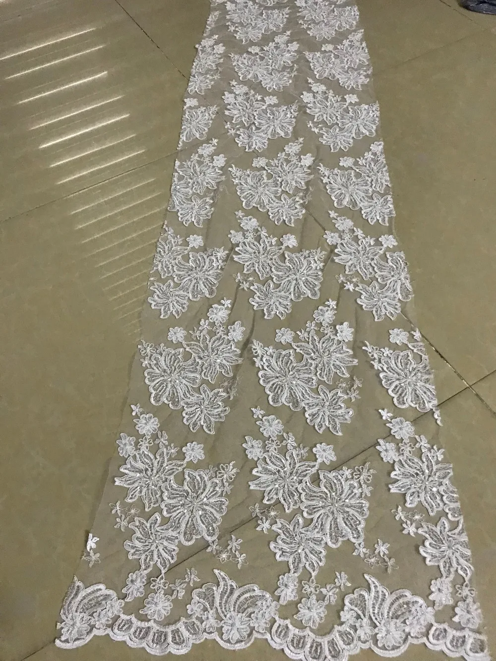 Лучшее качество вышитая искусственная африканская тюль кружевная ткань