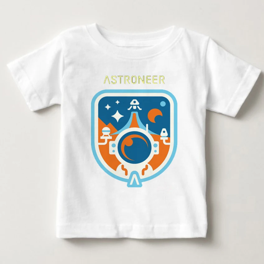 

Cotton breathable summer coat boy favorite game jacket astroneer 2019 hot selling summer short sleeved white shirt T-shirt MJ