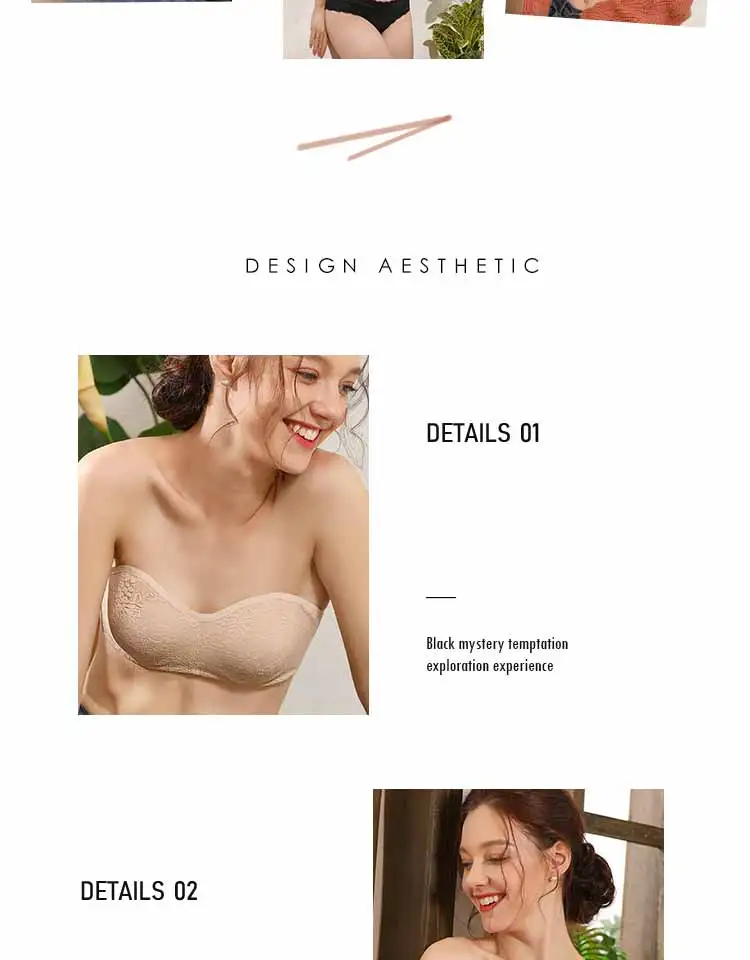 DOBREVA Sexy Lace Backless Bras For Women Lingerie Brassiere Full Cup Invisible Multiway Strapless Bra Underwear