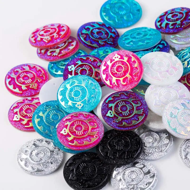Flat Back Turtle Sew On Rhinestones Cabochon For Native American Beadwork Jewelry Making with 2 holes 25mm 100pcs/lot|flat back|sew onflat back