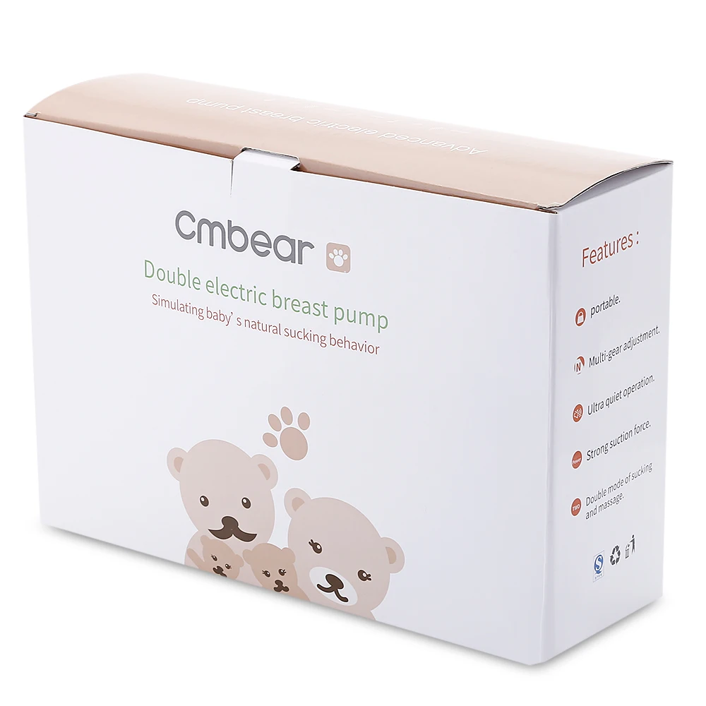 Cmbear Электрический молокоотсос USB BPA бесплатно с молочной бутылкой детское Грудное вскармливание 180 мл Грудное вскармливание молокоотсос для малышей