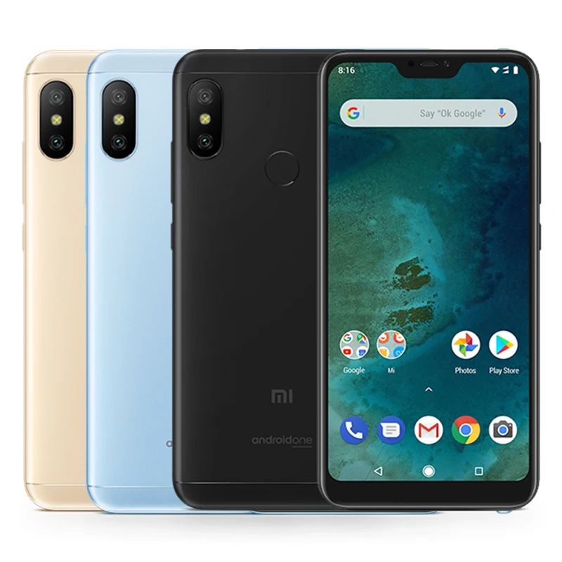 В наличии глобальная версия Xiaomi Mi A2 Lite 3 ГБ 32 Snapdragon 625 Восьмиядерный 5 84 дюйма 19:9