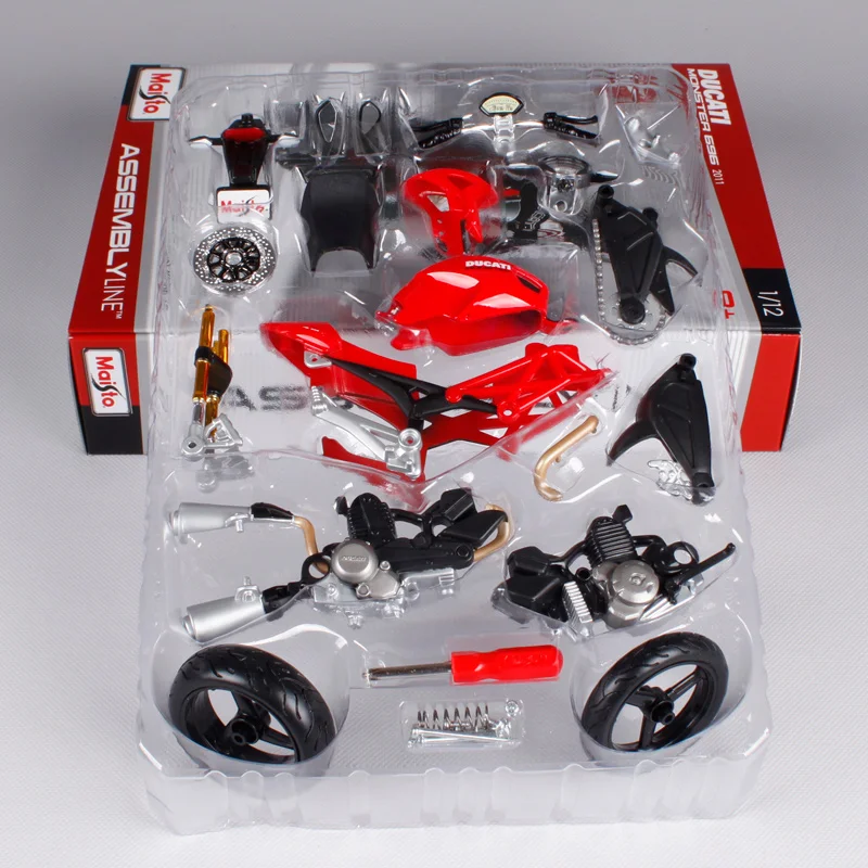 Сборная модель мотоцикла Maisto 1:12 Ducati Monster 696 сделай сам для детей игрушки подарки