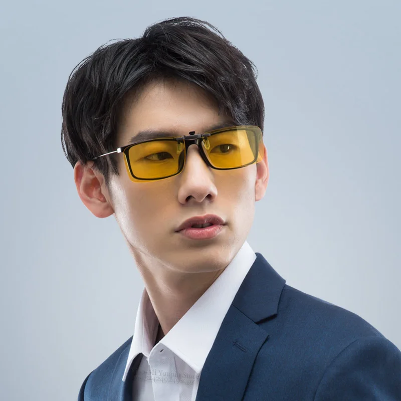 Xiaomi TS, очки ночного видения, TAC, линзы, цинковый сплав, зажим, 10 г, светильник, вес для ночного вождения, модный, прозрачный
