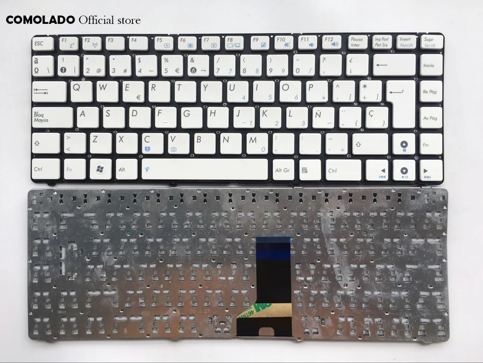 

SP Spanish keyboard for ASUS A43 X43U K42 A42J X42J K43t X84L X84H white without frame keyboard SP Layout