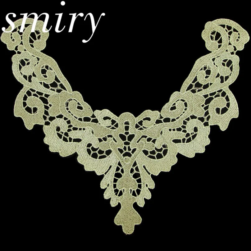 Smiry1pc африканская кружевная ткань с кружевными аппликациями шеи кружевной