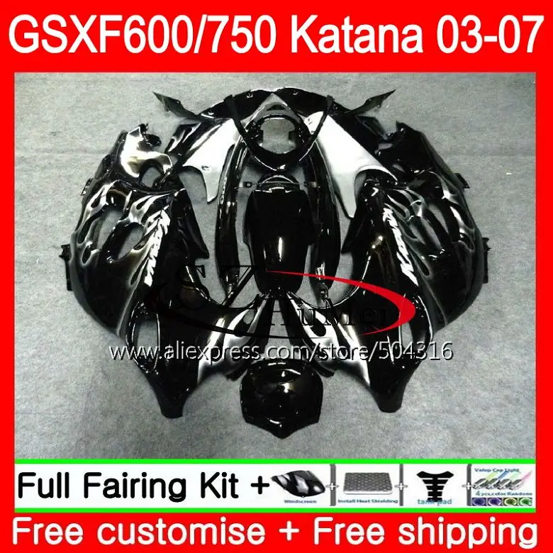 

Корпус для SUZUKI KATANA GSX750F GSXF 750 600 Silver flames 34SH7 GSXF600 03 04 05 06 07 GSXF750 2003 2004 2005 2006 2007 обтекатели