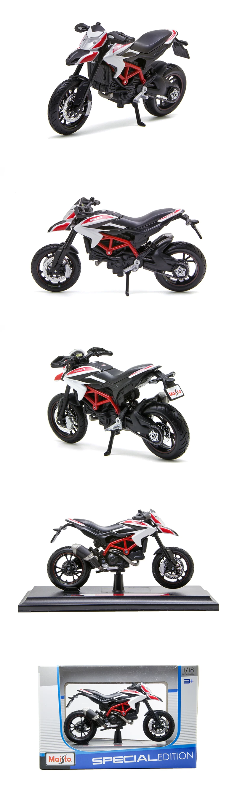 Maisto 1:18 модели мотоциклов Ducati HYPERMOTARD SP литье под давлением Пластиковые мото миниатюрные Гоночные Игрушки для коллекции подарков