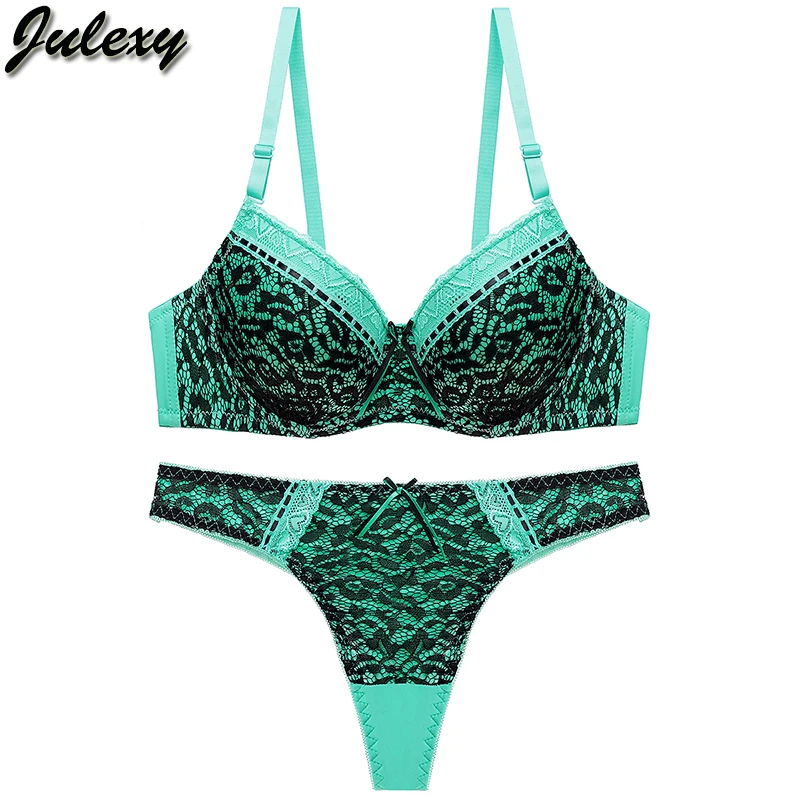 Комплект нижнего белья женский кружевной пуш-ап 4 цвета размер в ассортименте 2