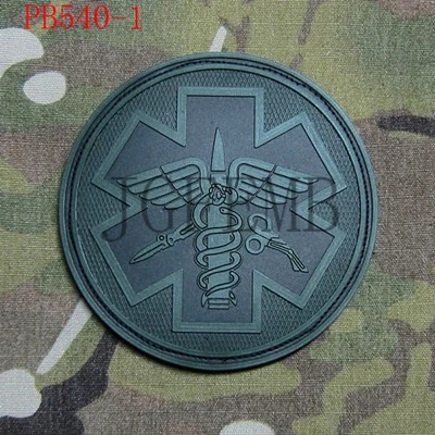 DEVGRU медицинская помощь военный тактический боевой 3D ПВХ патч значки черный красный зеленый серый загар светящийся - Цвет: PB540 green