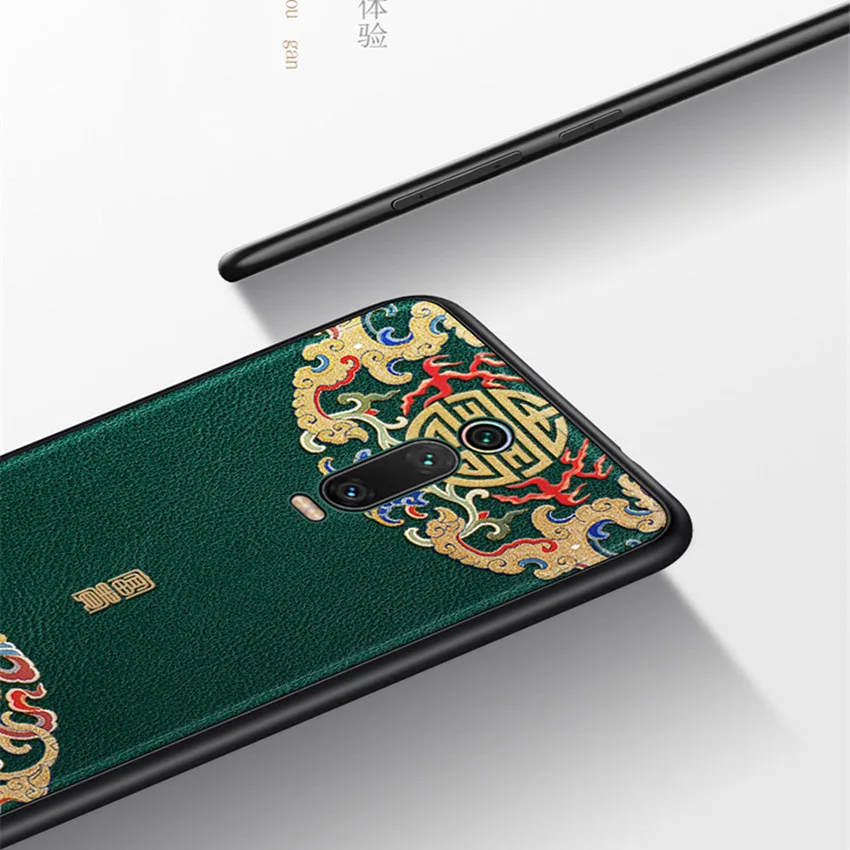 Тисненая кожа задняя крышка для Xiao mi redmi k20/redmi k20 pro/Xiaomi mi 9T Pro Чехол специальный китайский стиль из искусственной кожи чехол s Aixuan