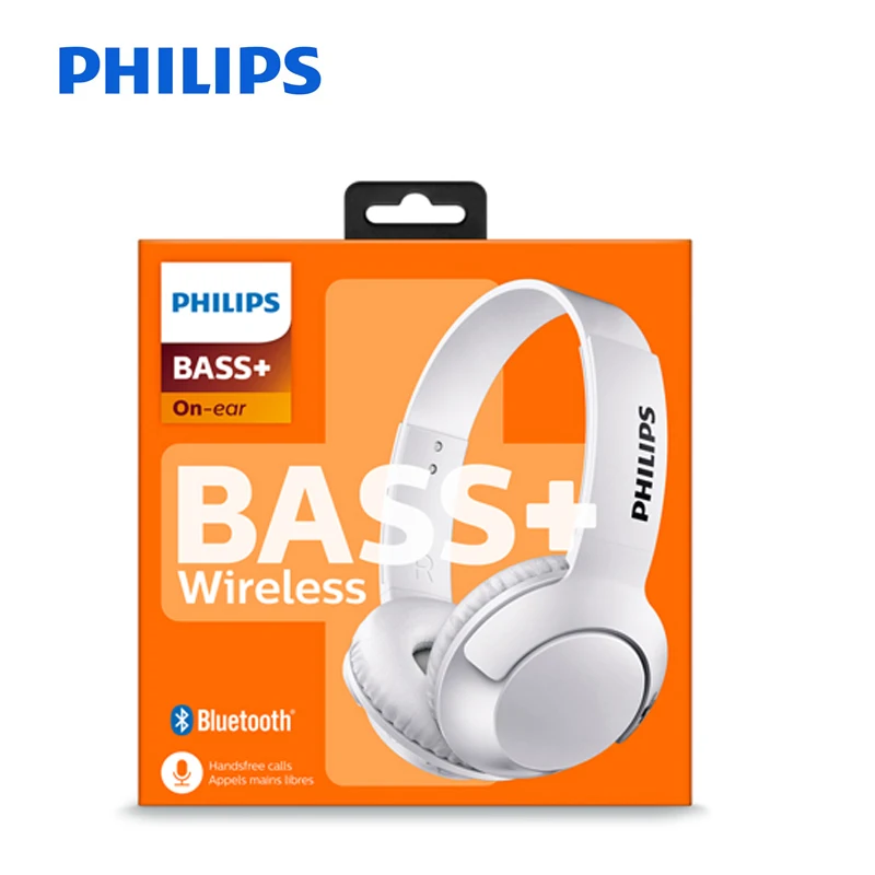 Белый Гарнитура Philips Bluetooth наушники беспроводные наушники SHB3075 громкость с микрофоном управление для Galaxy Note 8 XiaoMI Hua Wei - Цвет: Белый