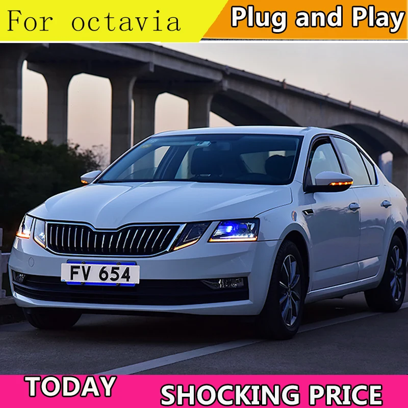 Doxa стайлинга автомобилей для Skoda Octavia фары Новинка 2018 Все светодиодный задний