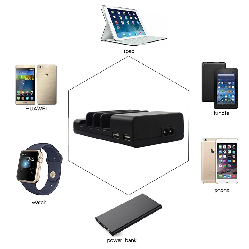 Зарядная док станция с 4 Usb портами для iPad 2 3 Air 2|Зарядки планшетов| |