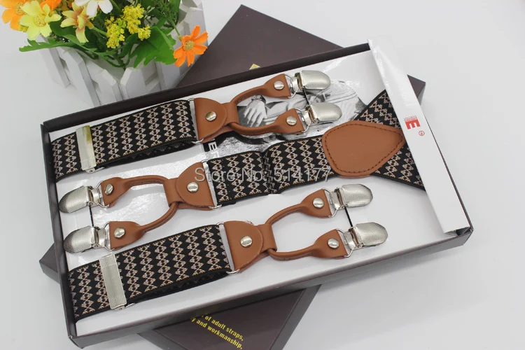 Подтяжки мужские регулируемые винтажные с 6 клипсами|suspender adjuster|mens suspendersmens suspenders