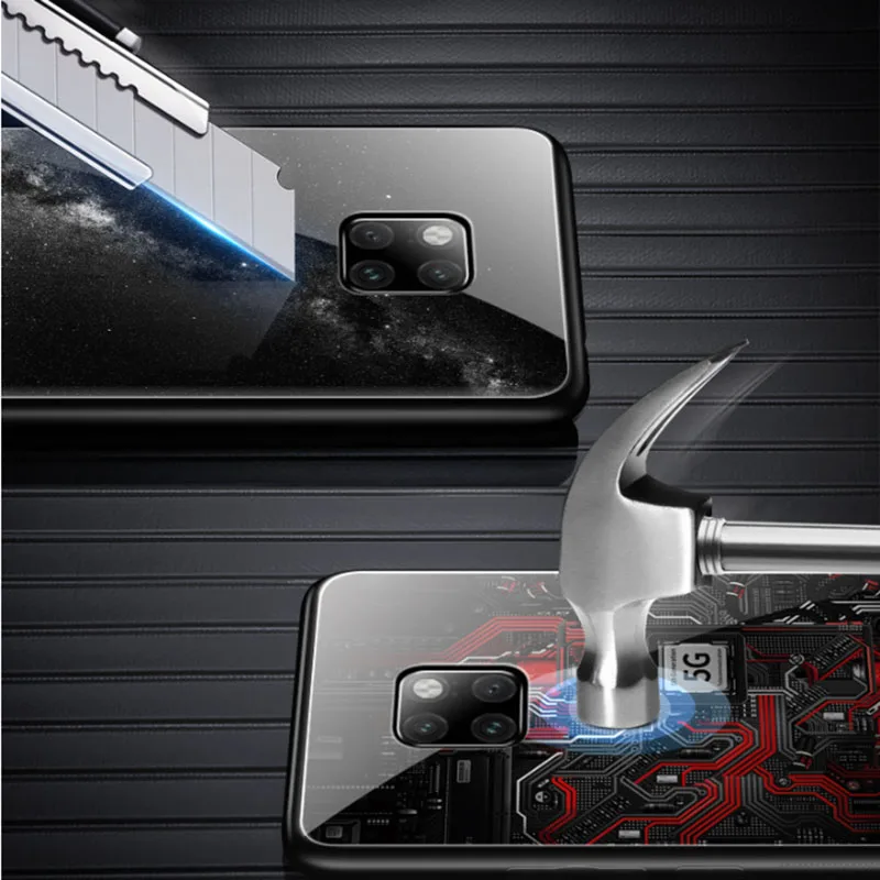 Aixuan стеклянный чехол для телефона Huawei Mate 20 Pro X P30 P20 роскошный силиконовый |