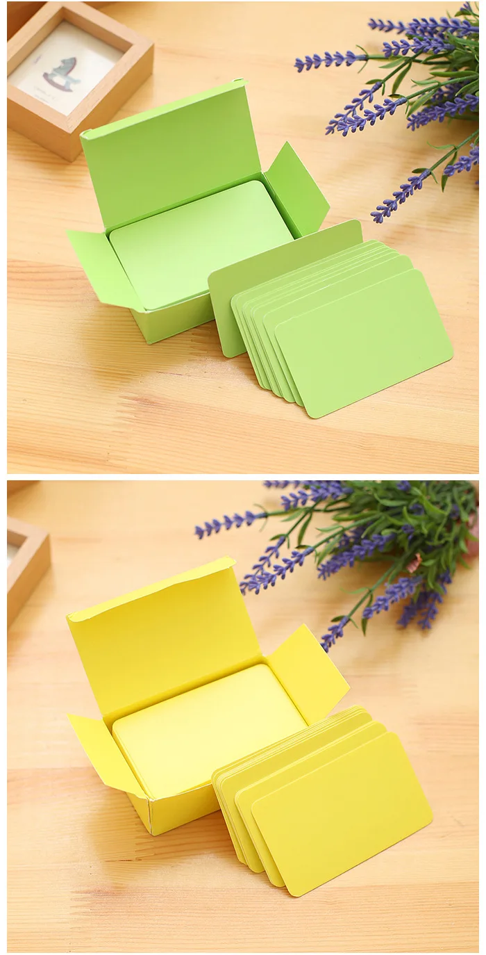 

5Pcs/set Graffiti Thick Fillet Blank Small Card DIY Business Card Word Card Multicolor Delicate 90 per box