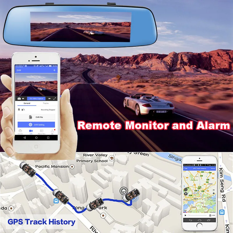 4G Автомобильный dvr камера gps навигации 8 &quotWi Fi Android 5 1 регистратор ADAS удаленного