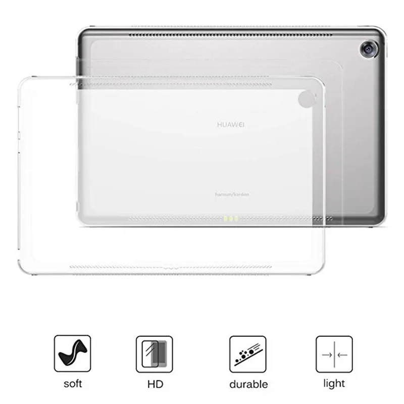 Для Huawei MediaPad M5 Lite 10 BAH2-L09 чехол из прозрачного силикона мягкий TPU для BAH2-W09 |