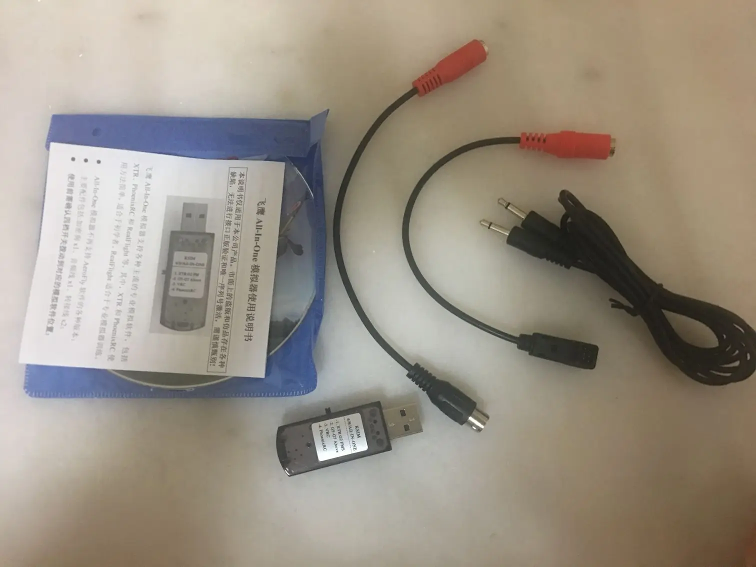 Доставка с номером отслеживания 22 в 1 RC USB симулятор полета кабели поддержка G7 / G6