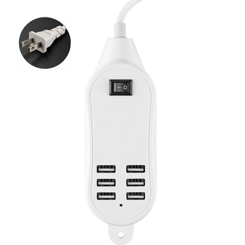 ENKLOV, 6 портов, универсальное настенное USB зарядное устройство, адаптер, зарядное устройство для мобильного телефона, 5 В/2 А, быстрая зарядка для Apple, iPhone, iPad, samsung, EU, US