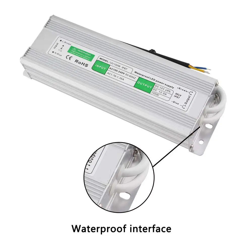 Водонепроницаемый источник питания 24 В постоянного тока Светодиодный драйвер 10