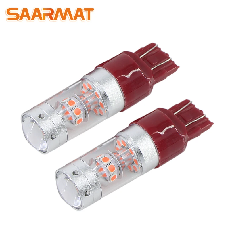SAARMAT Pair T20 W21/5 Вт 7443 Светодиодные стоп/хвостовые лампы стоп сигналы для Honda Accord Spirior
