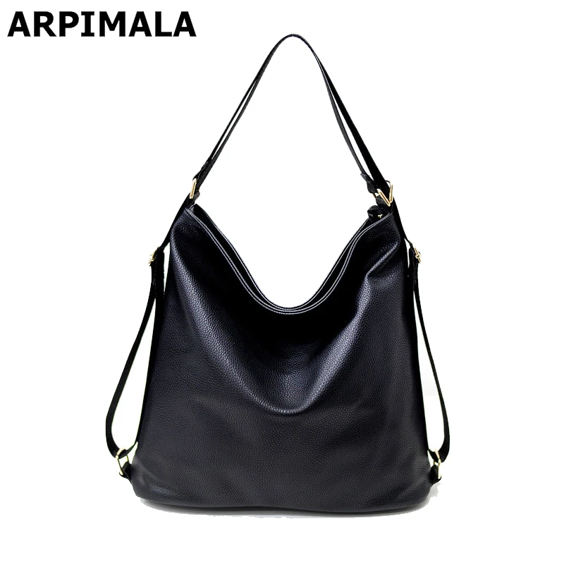 Серая сумка-хобо женские кожаные сумки многофункциональная винтажная сумка на