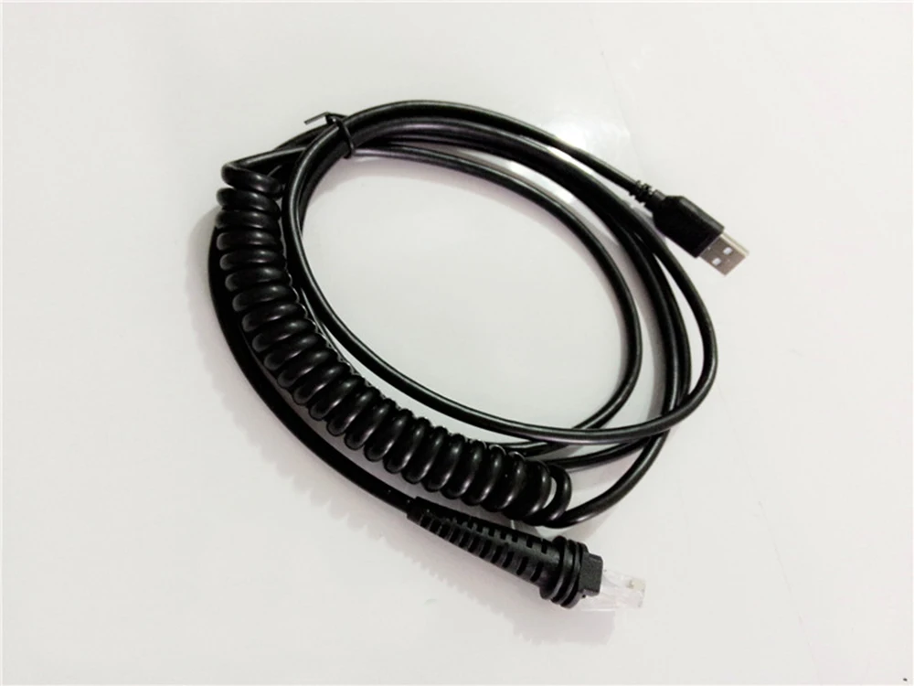 2 шт. USB кабель для сканера штрих кодов спиральный 5 м (17 футов) HHP 1900g 1300g 1400g 1200g 1250g