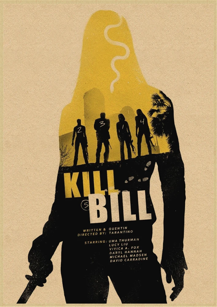 Kill Bill Vol.1 классический Квентин фильм крафт-бумага постер для бара/Кафе Ретро плакат декоративной живописи