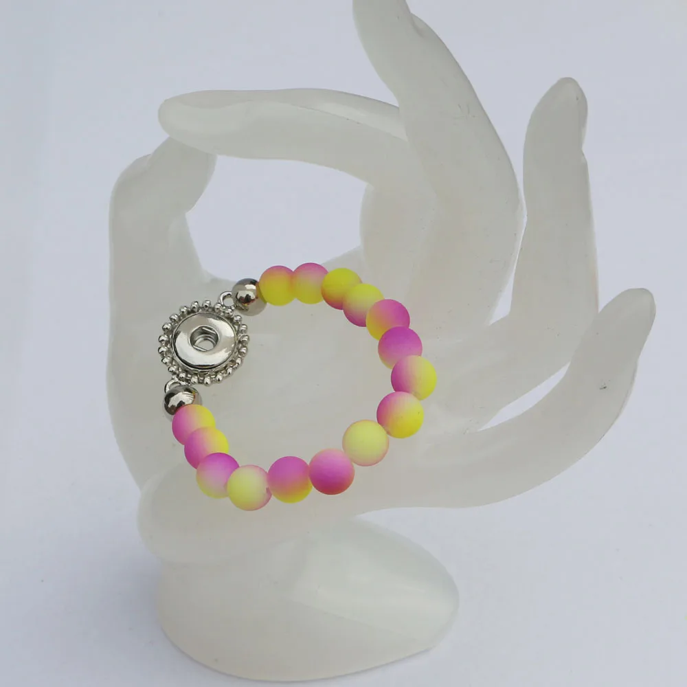 2 шт. детские красивые резиновые браслеты зеленого и желтого цвета с бусинами