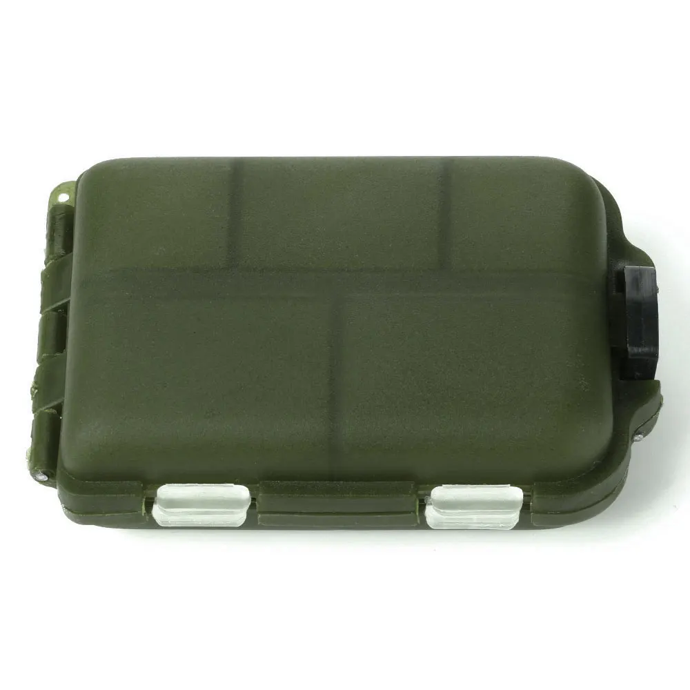1pcs Mini Fishing Tackle Box 10 Compartments for Small Clear Plastic Waterproof Hooks Lures Baits Accessories | Спорт и развлечения
