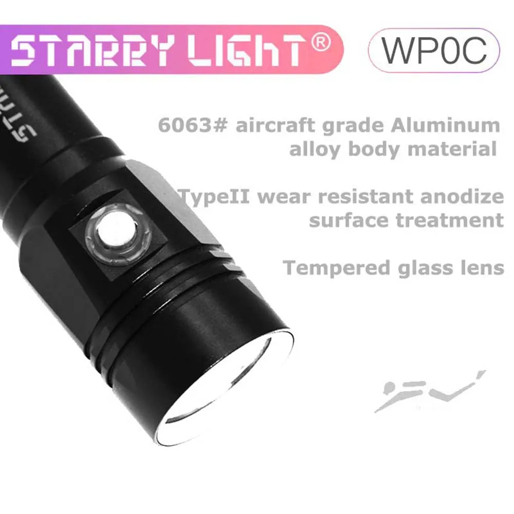 5x XM-L2 светодиодный фонарик для дайвинга WP0C использование 18650/26650 подводное