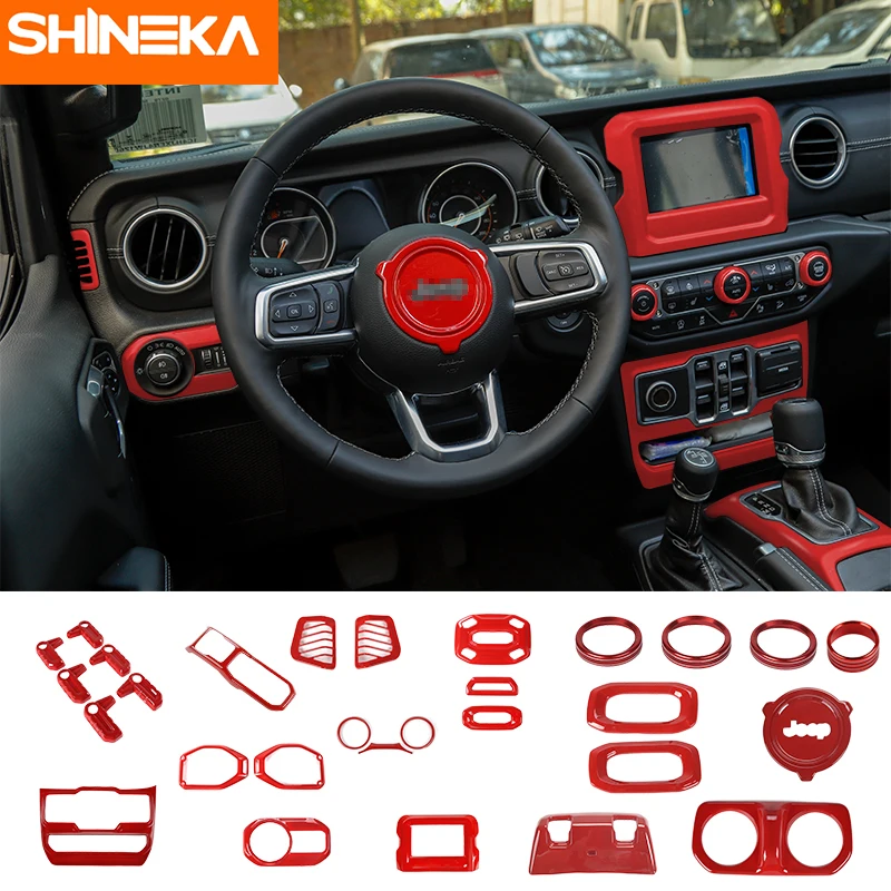 Комплект молдингов для салона автомобиля SHINEKA комплект наклеек из красного