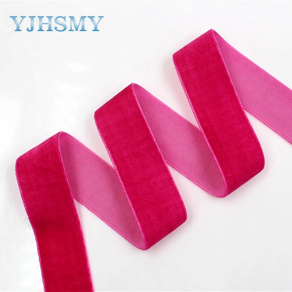 YJHSMY D 171230 266 25 мм 10 ярдов сплошной цвет Флокирование термопечать grosgrain Свадебные