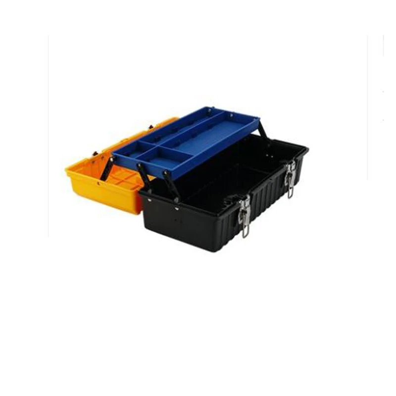 Double layer 1" большой пластиковый ящик для инструментов двойной трехслойный ящик для хранения аппаратных средств ящик для инструментов для дома многофункциональный ящик для ремонта автомобиля контейнер для инструментов чехол - Цвет: Double layer