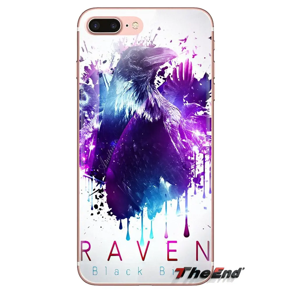 Для Xiaomi Mi3 Samsung A10 A30 A40 A50 A60 A70 Galaxy S2 Note 2 Grand Core Prime Силиконовые чехлы Blackbird Raven черный и