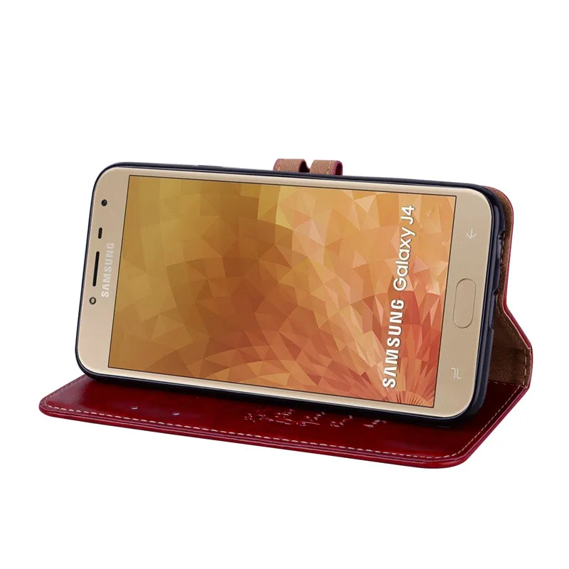 Чехол для samsung Galaxy J4 Чехол-Бумажник кожаный чехол-книжка для samsung Galaxy J4 Plus чехол для samsung J 4 J4 Plus чехол s
