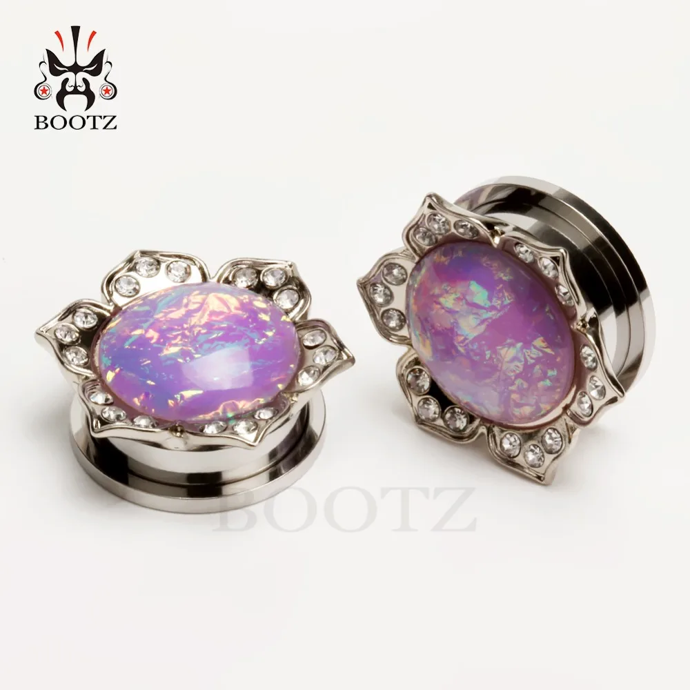 2 шт. пара розовых ушных пробок туннель для пирсинга ювелирное изделие из