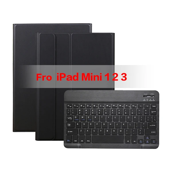 IPADMINI DYBT123 BK Ходунки Bluetooth клавиатура чехол для Apple Ipad Mini 1 2 3 4 5 выпуск 7,9 дюймов Магнитный съемный чехол - Цвет: IPADMINI DYBT123 BK