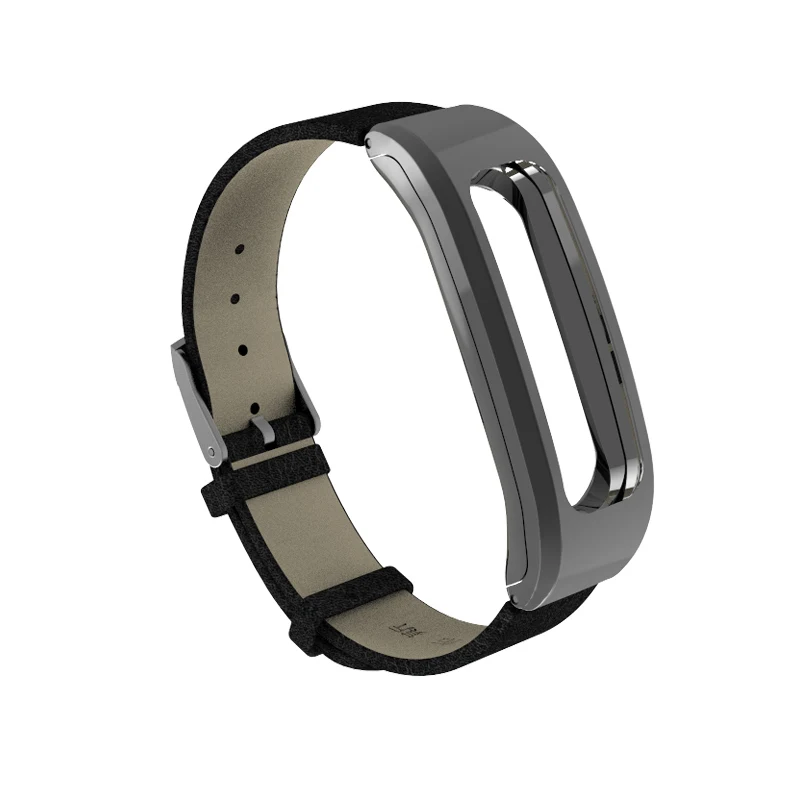 Браслет Mijobs из искусственной кожи для huawei Honor Band 4 Runnning Version, умный браслет, браслет для Honor Band 4, ремешок для бега - Цвет: Black
