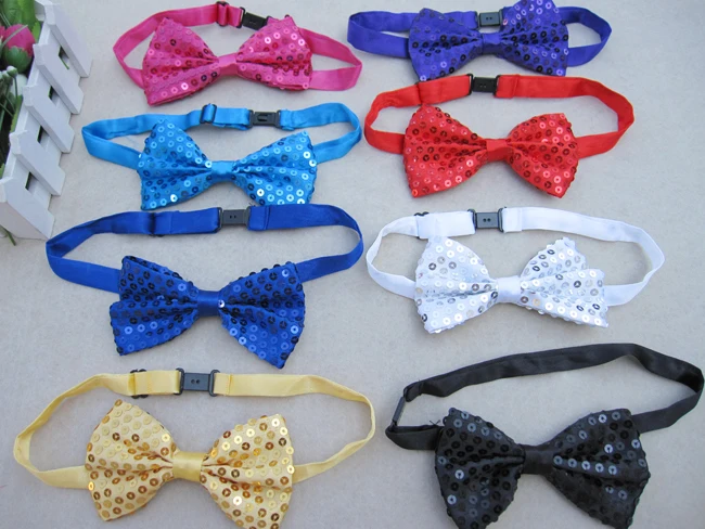 2018 Новый Модный Блестящий галстук бабочка с пайетками регулируемый для