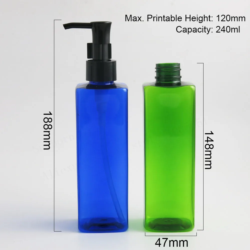

30 x 8oz Large Plastic Lotion Pump Bottles Green Brown Clear Amber Liquid Soap Foam Dispenser Bottle with Lock Pump Leak Proof
